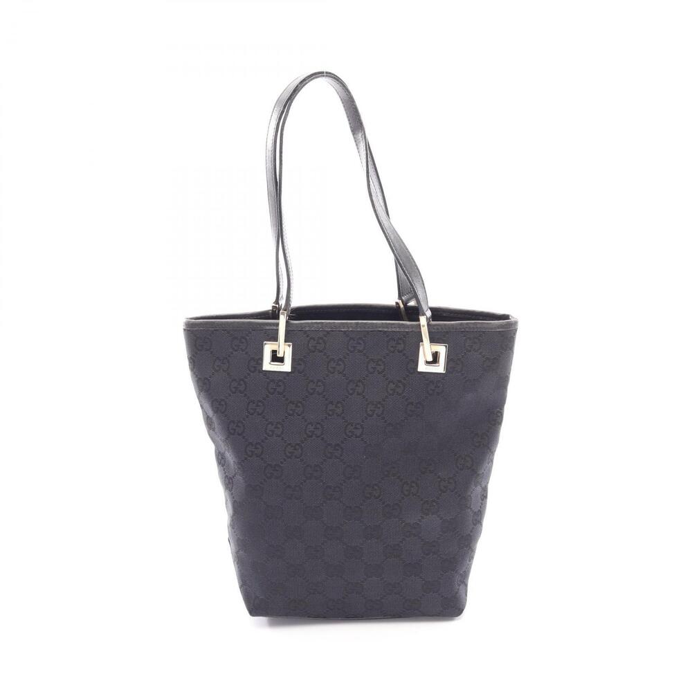 Gucci Joy GG Canvas Leather Tote Bag Black